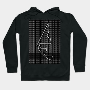 Abu Dhabi  - F1 Circuit - Black and White Hoodie